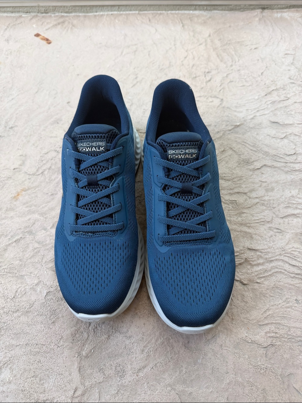 Skechers Navy Blue GOwalk Mesh Athletic Sneakers